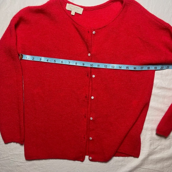Sezane Gaspard Women's Red Mohair Cardigan Sweater - Picture 7 of 7